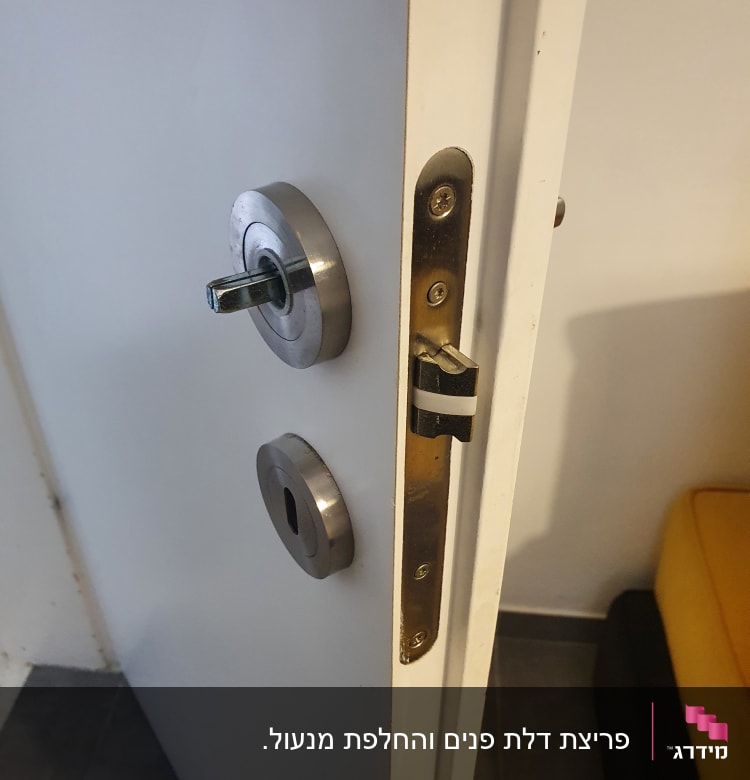 מנעול דלת מתכת עם בריח פתוח